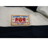 Hiero Crew Heavyweight Rugby Shirt - Blue & White