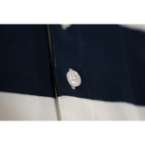 Hiero Crew Heavyweight Rugby Shirt - Blue & White