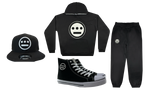 Premium Hiero Head-to-Toe Bundle: Chenille Tracksuit, Canvas Kicks, & Raised Logo Hat
