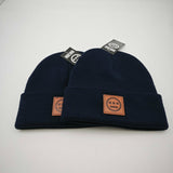 Hiero Leather Patch Beanie