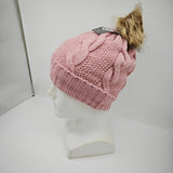 Hiero Cable Knit Pom Beanie – Fleece Lined