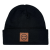 Hiero Leather Patch Beanie