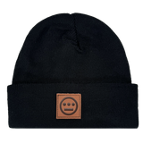 Hiero Leather Patch Beanie