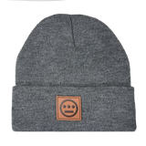 Hiero Leather Patch Beanie