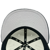 Inside view of the crown of Hieroglyphics  New Era 59FIFTY fitted chrome hat with black New Era taping and grey under visor.